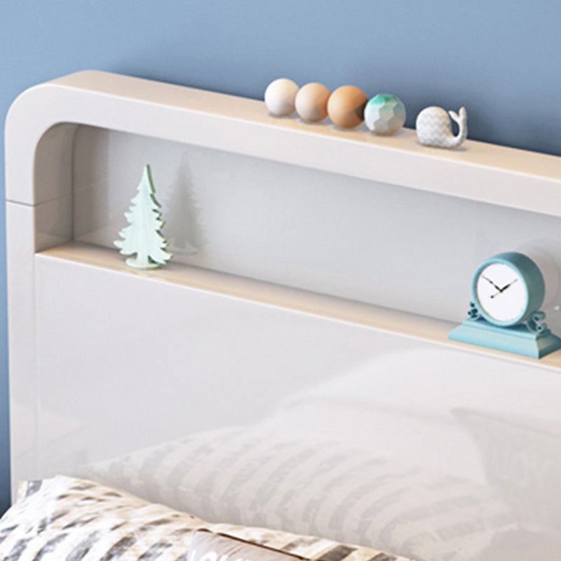 Modern Wood Standard Bed Bookcase Included Bed Frame for Bedroom