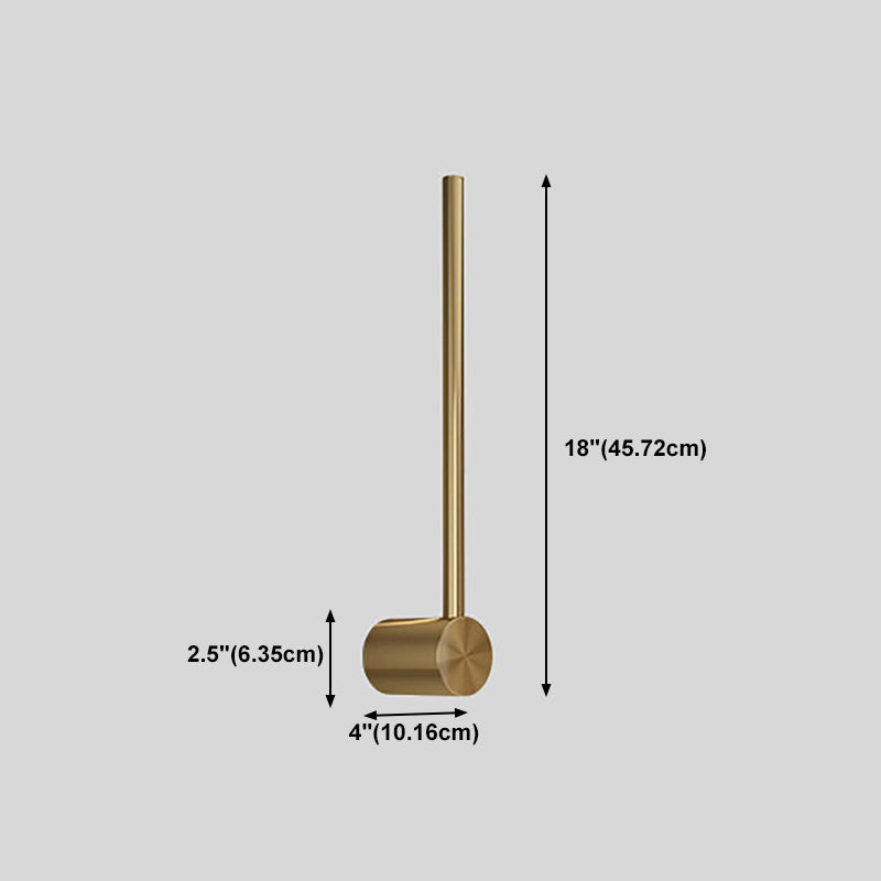 Brass Straight Wall Light Postmodern LED Wall Sconce in Gold for Living Room