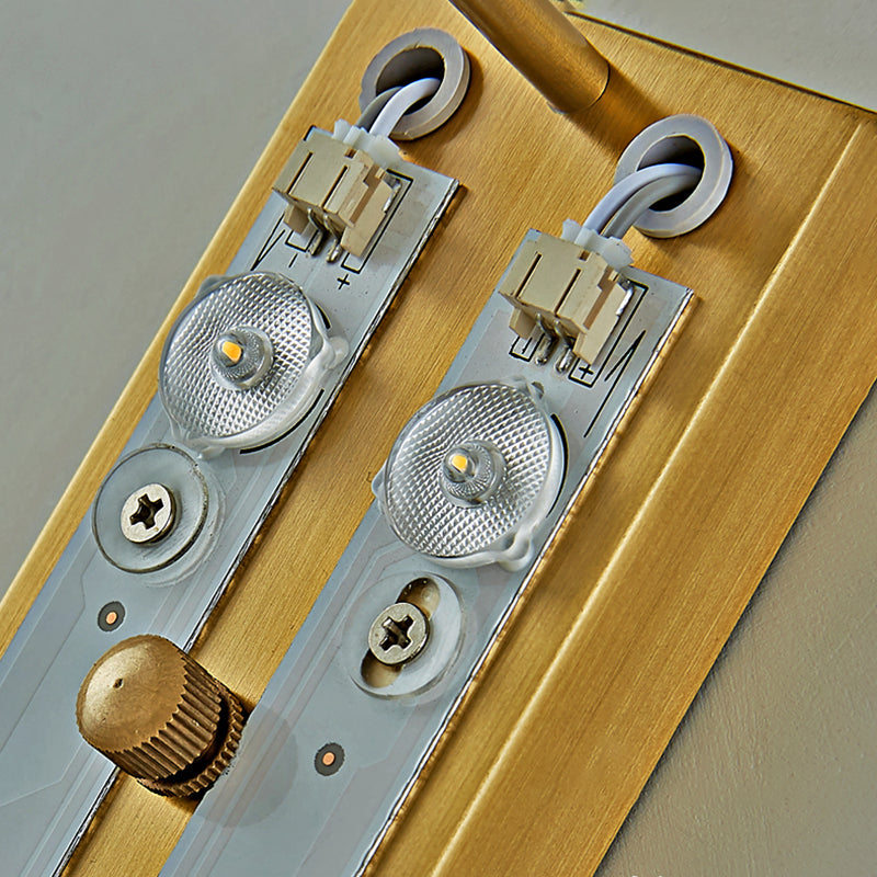Brass Cylinder Wall Light Modern Gold Wall Sconce with Glass for Living Room
