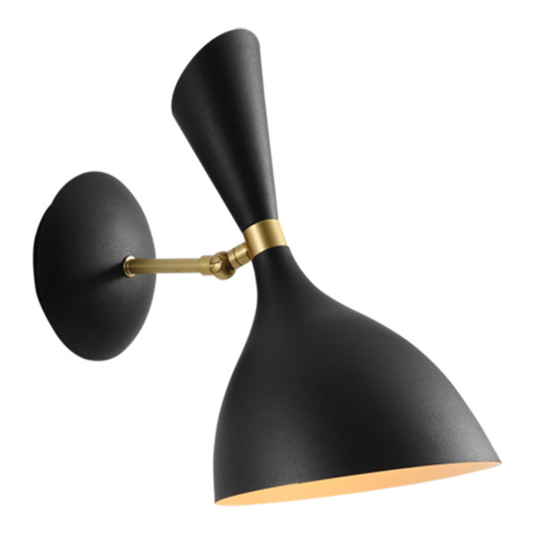Metal Dome Shade Wall Light Nordic 12" Wide 1 Light Wall Sconce for Living Room