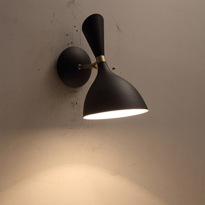 Metal Dome Shade Wall Light Nordic 12" Wide 1 Light Wall Sconce for Living Room