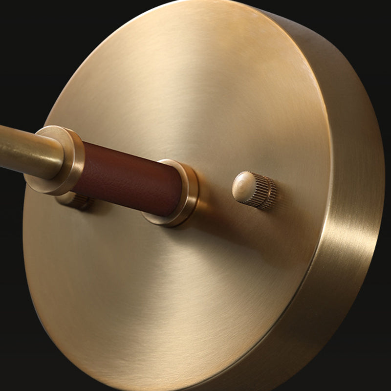 Brass Geometric Wall Light Postmodern 7" Wide Wall Sconce for Living Room