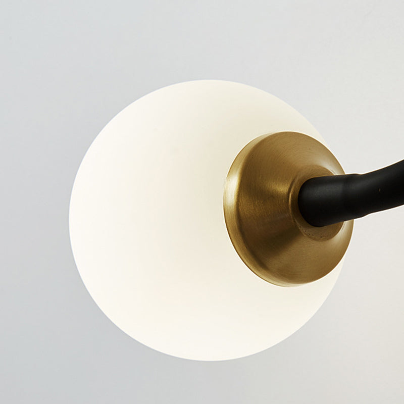 Brass Globe Wall Light Nordic Black Wall Sconce with Glass for Living Room