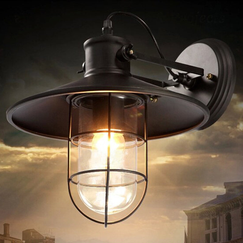 Industrial Metal Shade Wall Lamp Minimalism Wall Sconce Lighting Fixture for Bedroom