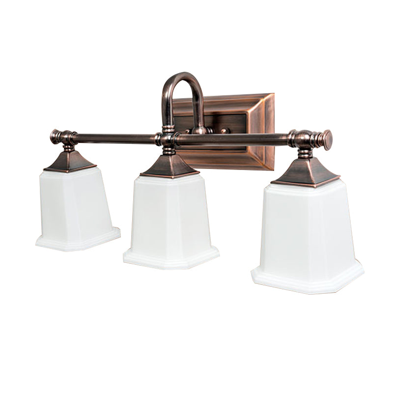 Glass Vanity Light Modern Style Mirror Front Light with Glass Shade for Bathroom
