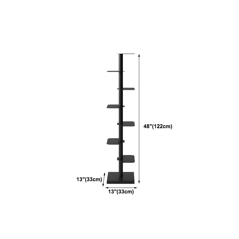 Metal Bookcase Contemporary Style Bookshelf for Home and Office