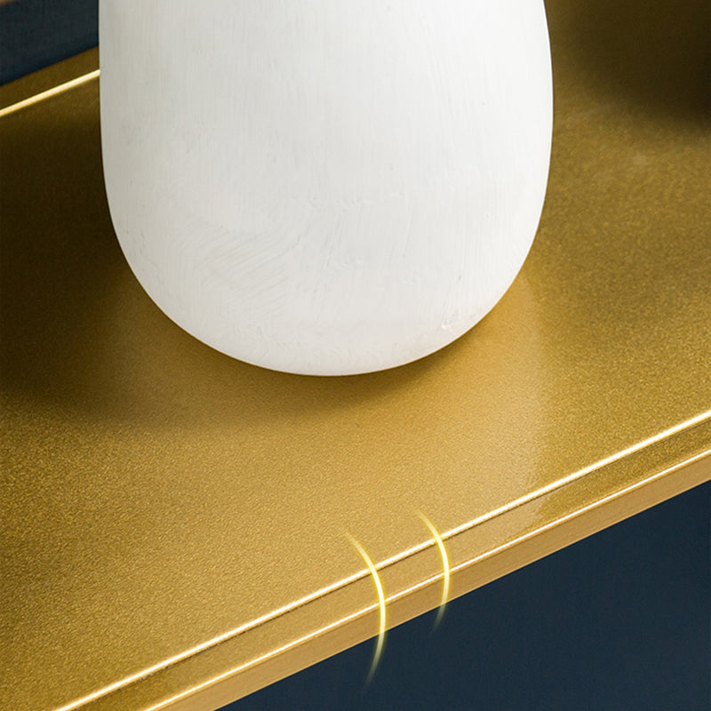 Floating Gold Metal Bookshelf Glam Wall Mounted Shelf Bookcase