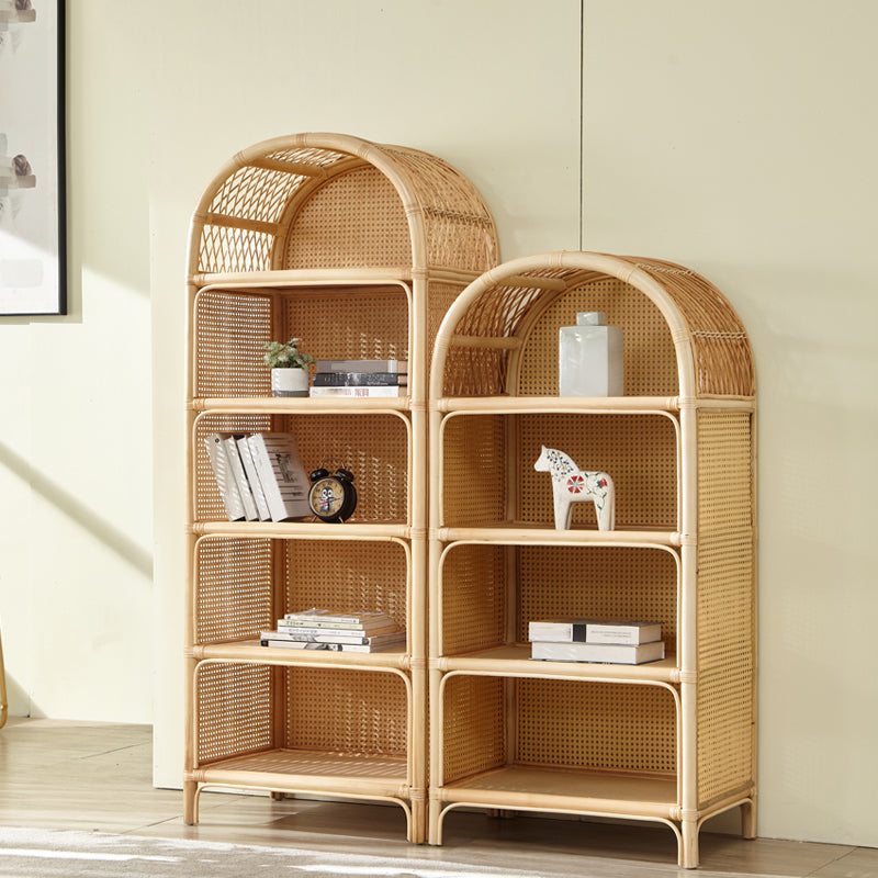 Contemporary Bamboo Bookcase Home Standard Bookshelf in Natural
