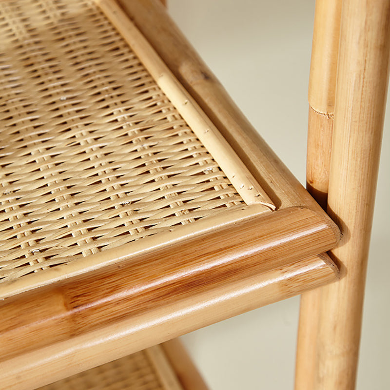 Contemporary Bamboo Bookcase Home Standard Bookshelf in Natural