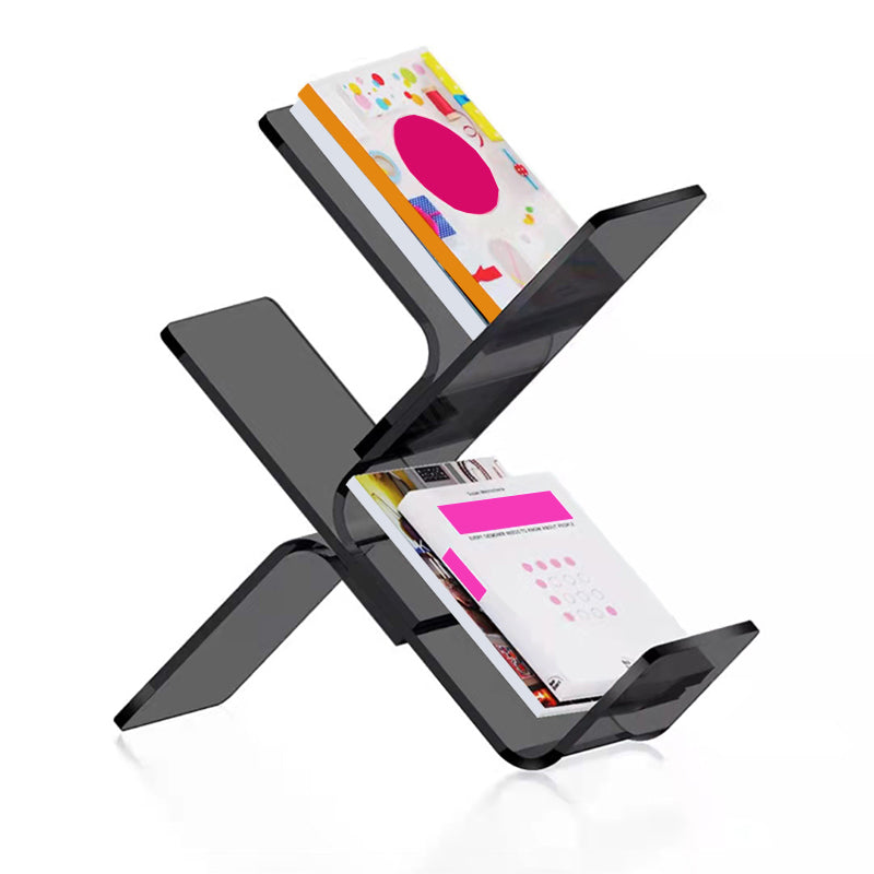 Acrylic 7.9" Wide Bookshelf Modern Open Back Bookcase for Study Room