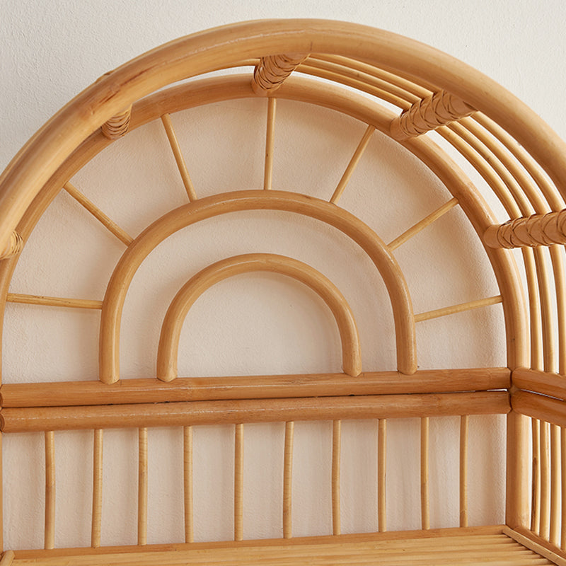 Contemporary Bamboo Home Bookcase Standard Book Shelf with Wooden Legs