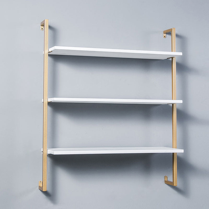 Light Luxury Wall Mounted Book Shelf Floating Metal Bookcase