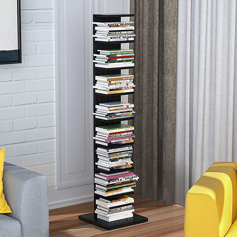 Vertical with Shelves Shelf Bookcase Stackable Engineered Wood Bookcase 13.8" Wide