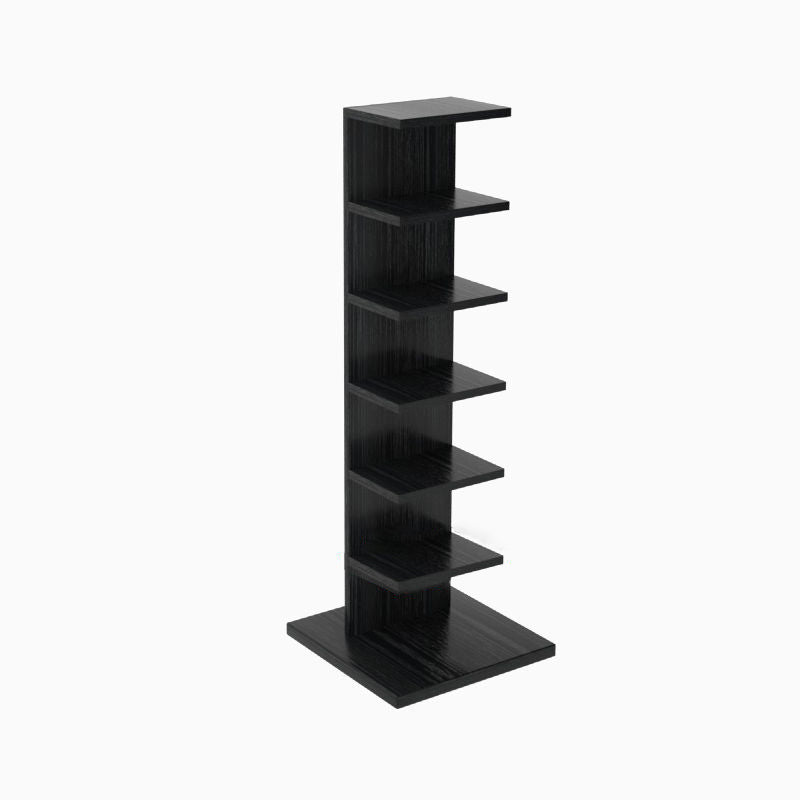 Vertical with Shelves Shelf Bookcase Stackable Engineered Wood Bookcase 13.8" Wide