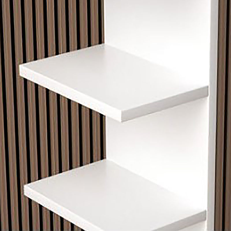 Vertical with Shelves Shelf Bookcase Stackable Engineered Wood Bookcase 13.8" Wide