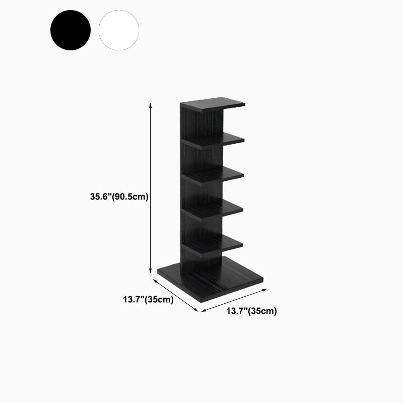 Vertical with Shelves Shelf Bookcase Stackable Engineered Wood Bookcase 13.8" Wide