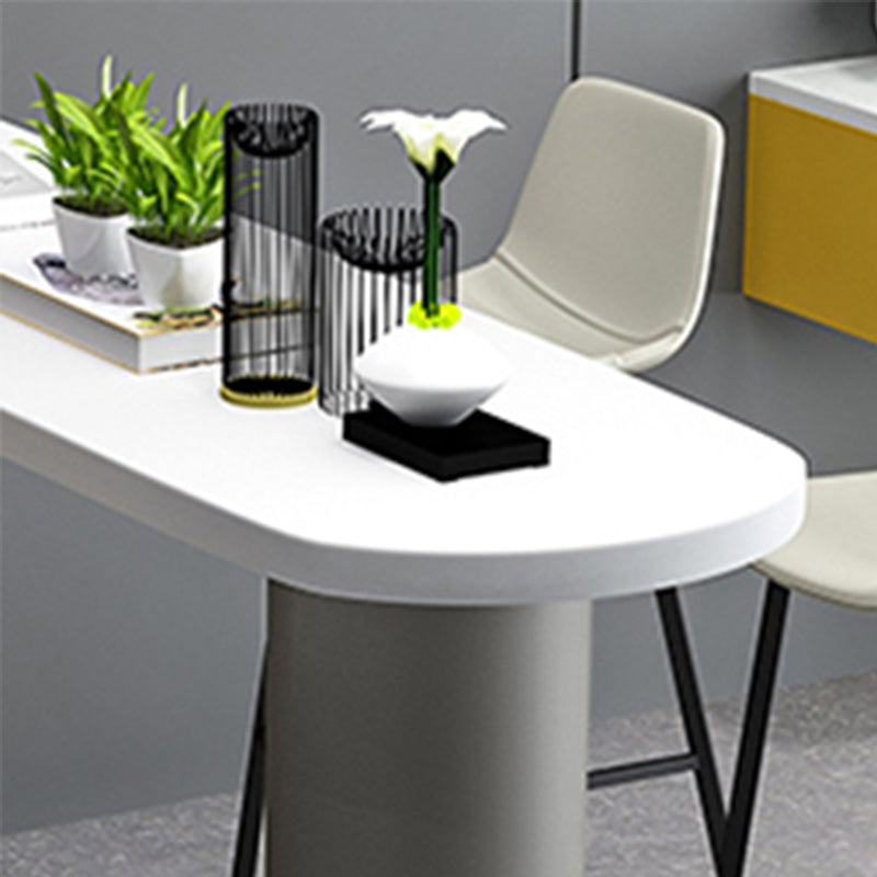 Specialty Bar Dining Table Solid Wood Bar Height Pub Table with Metal Legs