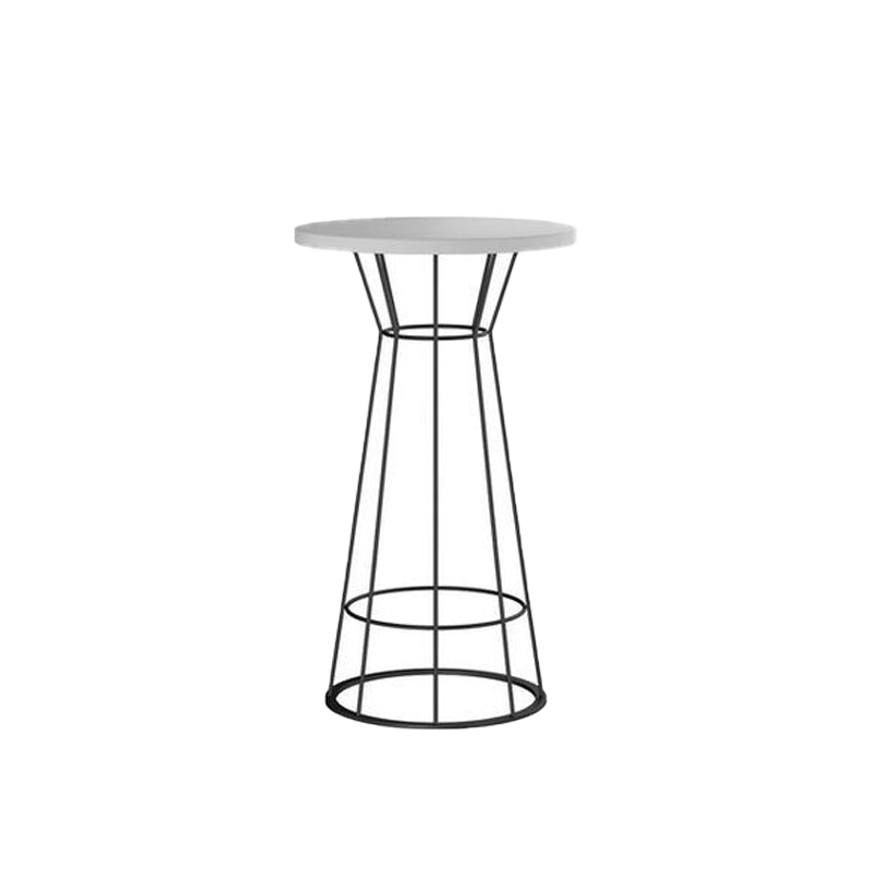 Modern Wooden Bar Table Round Dining Table - 23.6" W X 23.6" L X 41.3" H