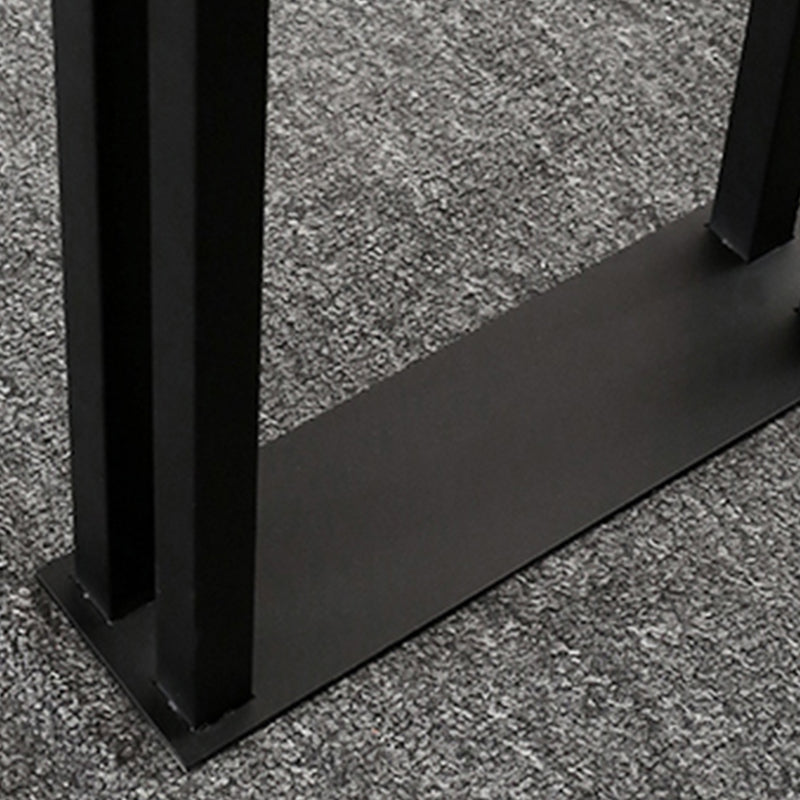 Industrial Style Bar Table Faux Marble Rectangle Bistro Bar Desk with Sled Base