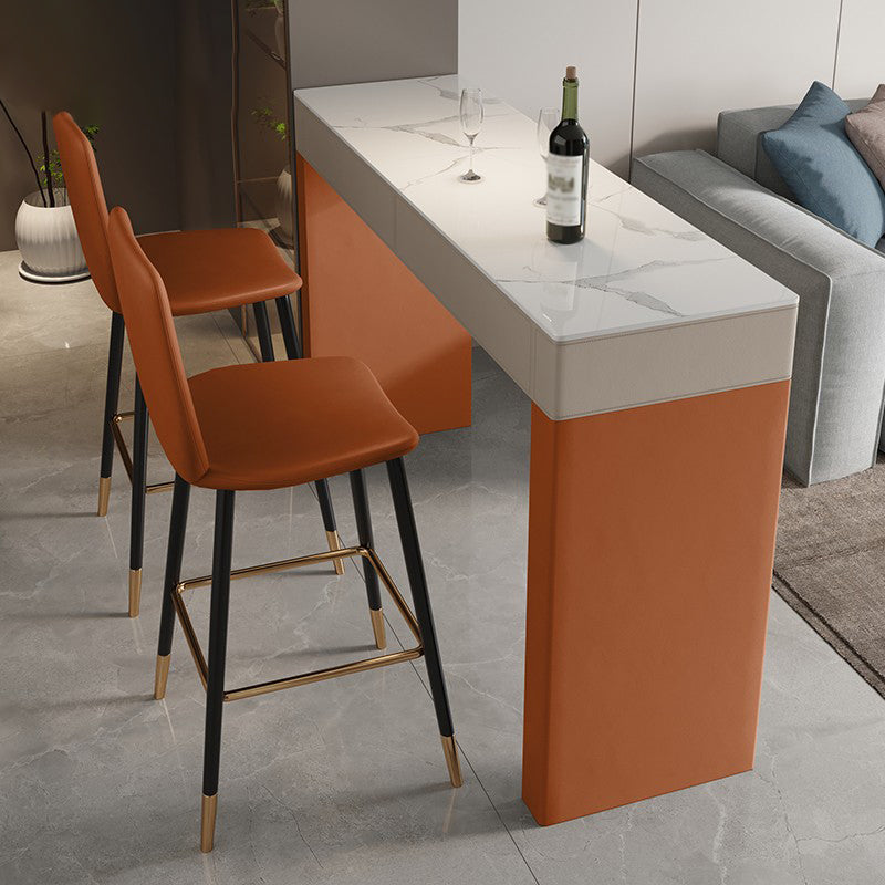 Rectangular White Modern Bar Table Stone Table for Restaurant