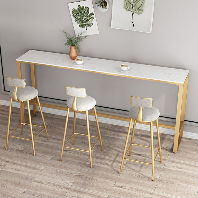 Metal Tall Rectangular Table, Modern Minimalist Commercial Bar Table