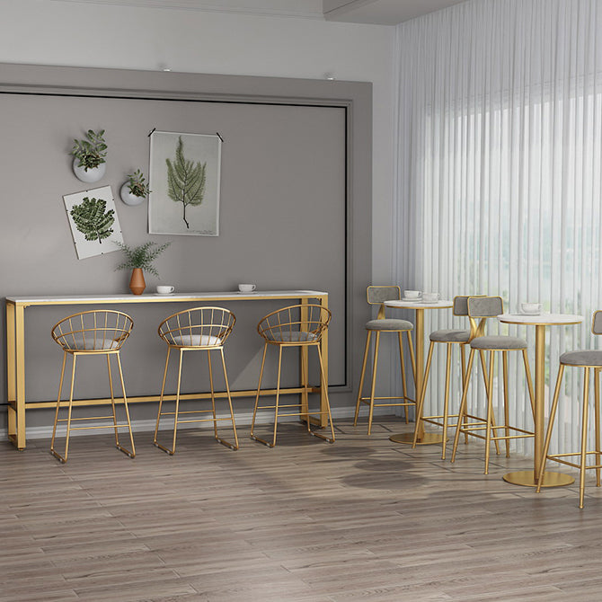 Metal Tall Rectangular Table, Modern Minimalist Commercial Bar Table