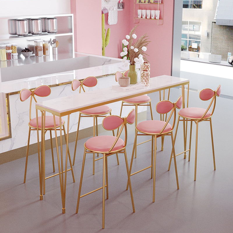 Metal Rectangular Table Modern Minimalist Milk Tea Shop Bar Table