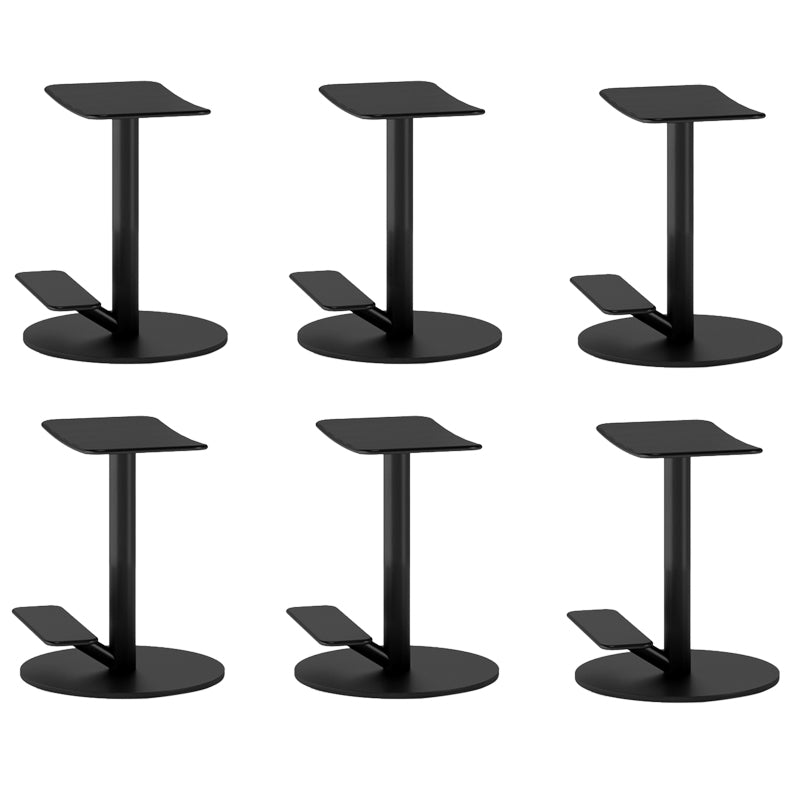 Metal Backless Counter Stool Modern Indoor Bar Stool with Footrest