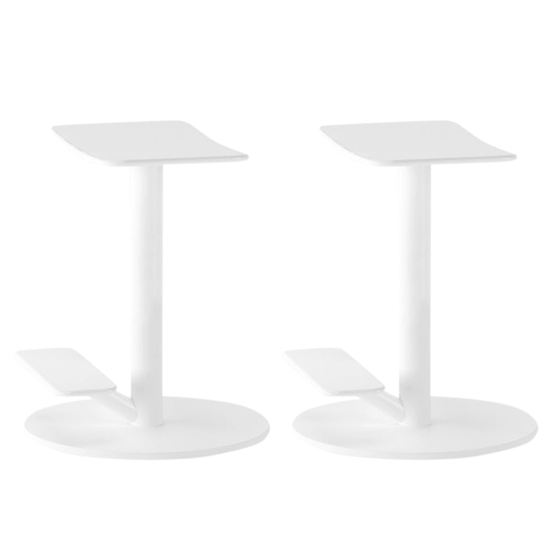 Metal Backless Counter Stool Modern Indoor Bar Stool with Footrest