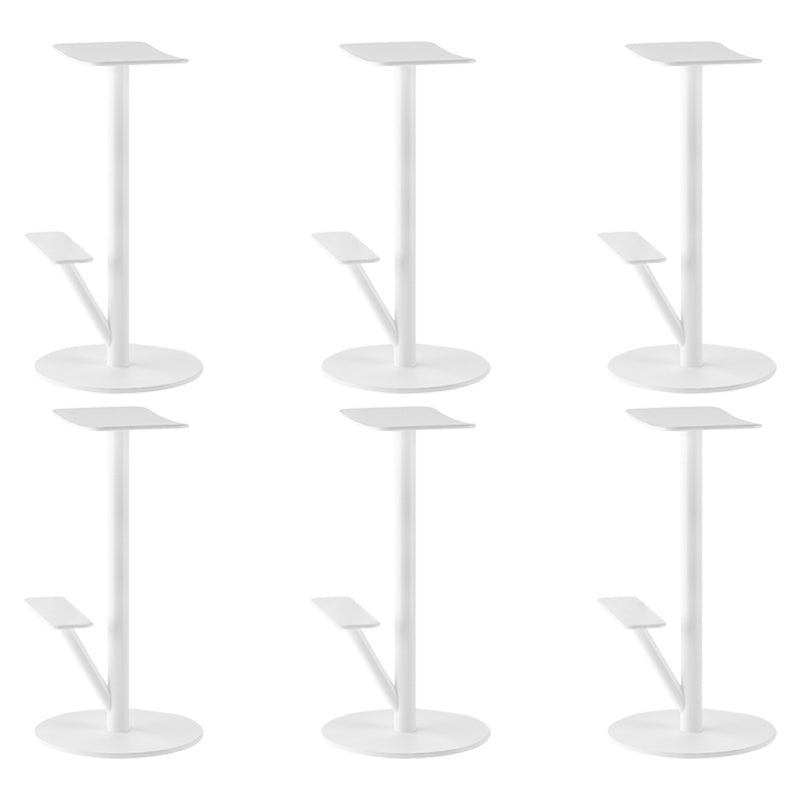 Metal Backless Counter Stool Modern Indoor Bar Stool with Footrest