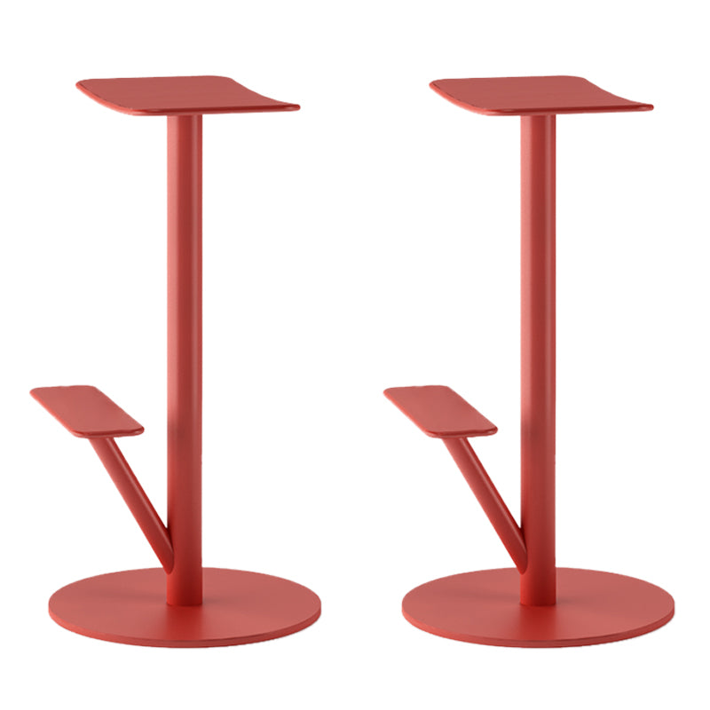 Metal Backless Counter Stool Modern Indoor Bar Stool with Footrest