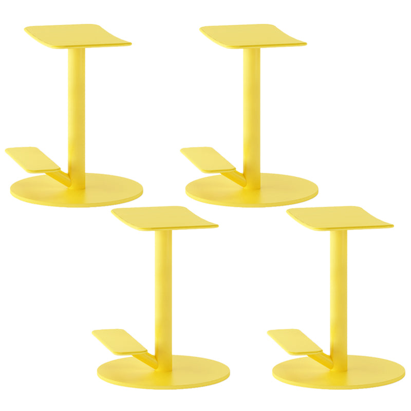 Metal Backless Counter Stool Modern Indoor Bar Stool with Footrest