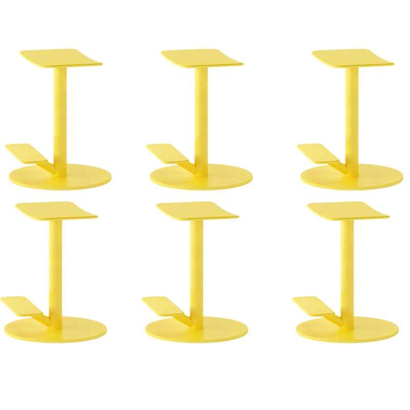 Metal Backless Counter Stool Modern Indoor Bar Stool with Footrest