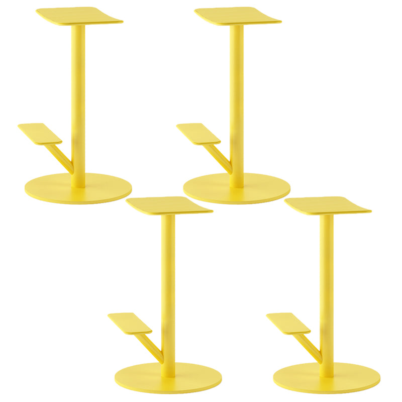 Metal Backless Counter Stool Modern Indoor Bar Stool with Footrest