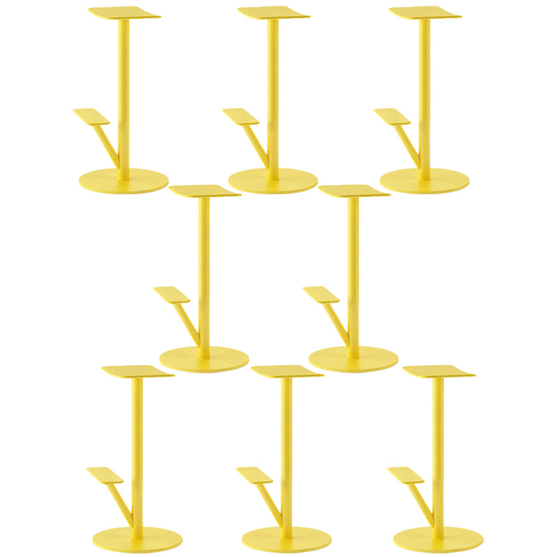 Metal Backless Counter Stool Modern Indoor Bar Stool with Footrest