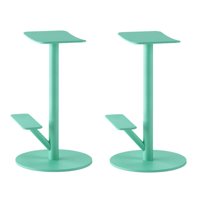 Metal Backless Counter Stool Modern Indoor Bar Stool with Footrest