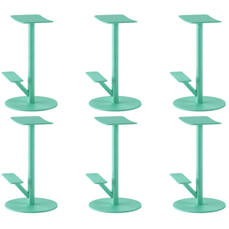 Metal Backless Counter Stool Modern Indoor Bar Stool with Footrest