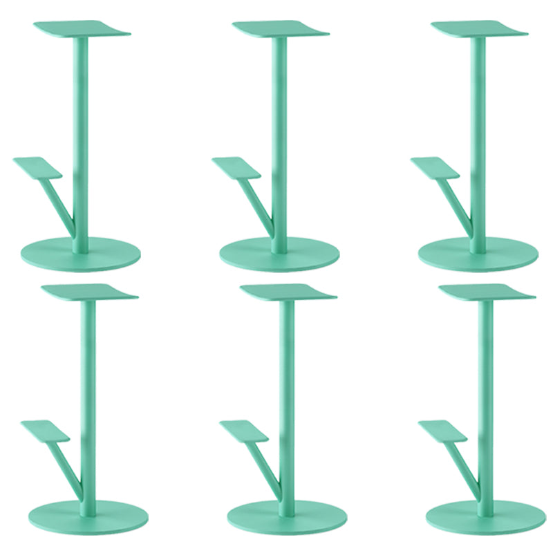 Metal Backless Counter Stool Modern Indoor Bar Stool with Footrest