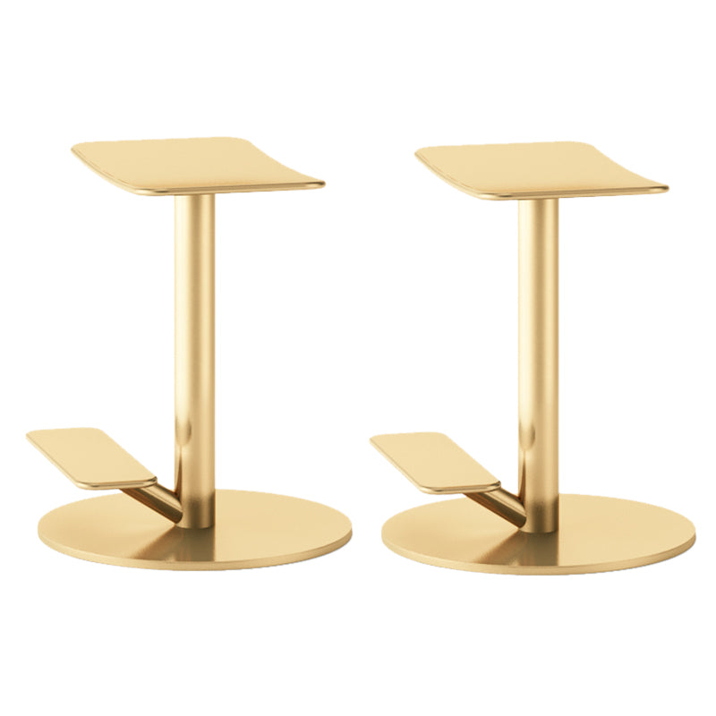 Metal Backless Counter Stool Modern Indoor Bar Stool with Footrest