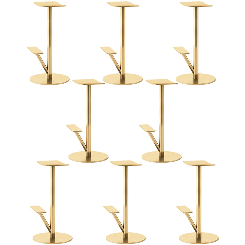 Metal Backless Counter Stool Modern Indoor Bar Stool with Footrest