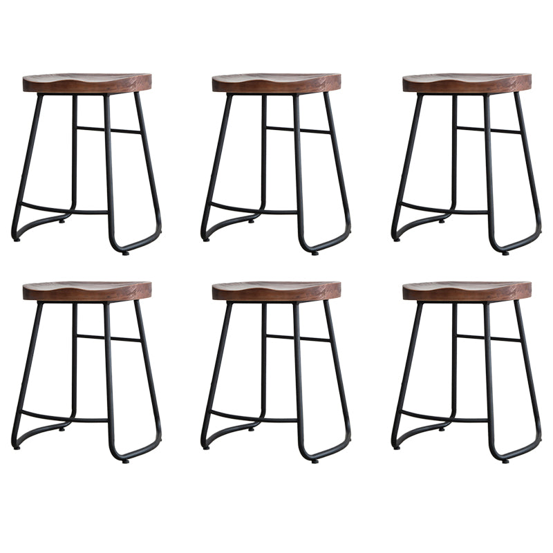 Modern Footrest Solid Wood Bar Stool Dessert Shop Backless Stool