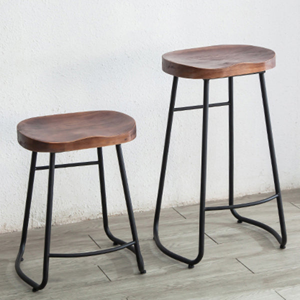 Modern Footrest Solid Wood Bar Stool Dessert Shop Backless Stool