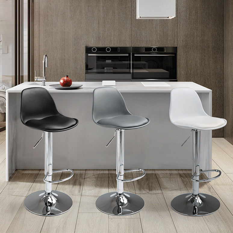 Plastic Adjustable Height Bar Stool Contemporary Upholstered Bar Stool