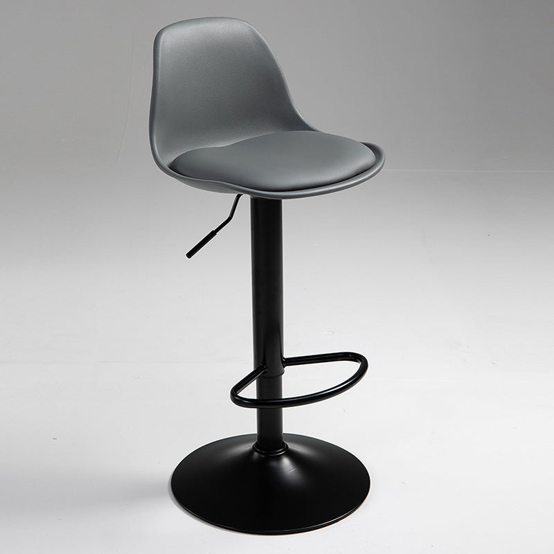 Plastic Adjustable Height Bar Stool Contemporary Upholstered Bar Stool