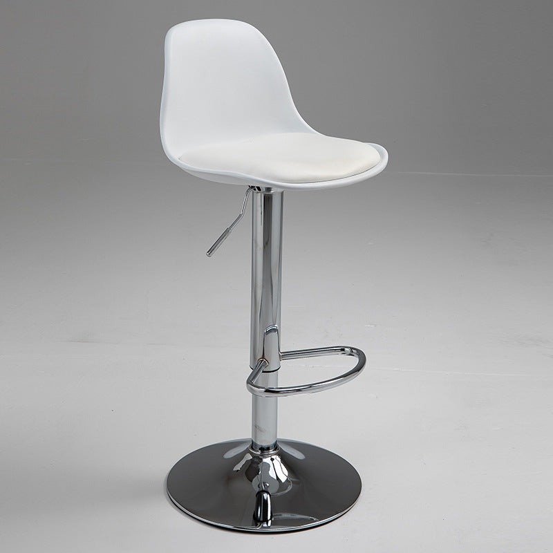 Plastic Adjustable Height Bar Stool Contemporary Upholstered Bar Stool