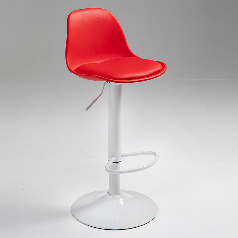 Plastic Adjustable Height Bar Stool Contemporary Upholstered Bar Stool