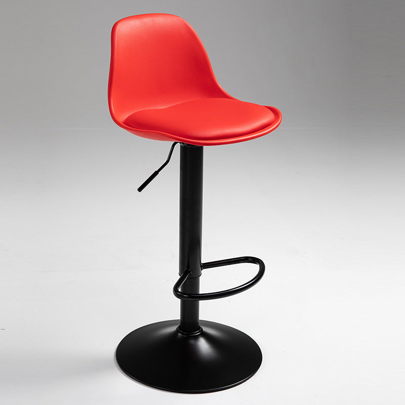 Plastic Adjustable Height Bar Stool Contemporary Upholstered Bar Stool