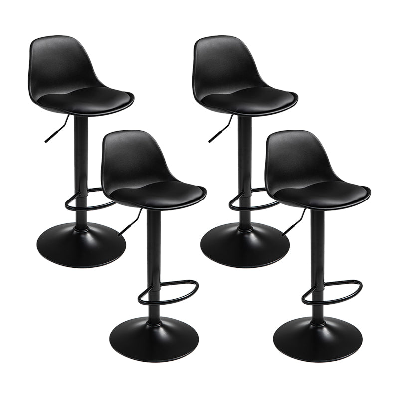 Plastic Adjustable Height Bar Stool Contemporary Upholstered Bar Stool