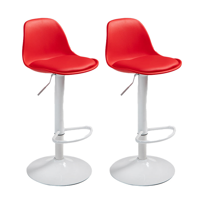 Plastic Adjustable Height Bar Stool Contemporary Upholstered Bar Stool
