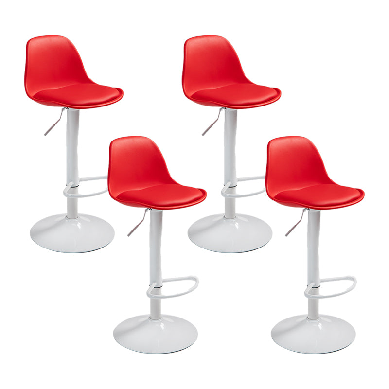 Plastic Adjustable Height Bar Stool Contemporary Upholstered Bar Stool